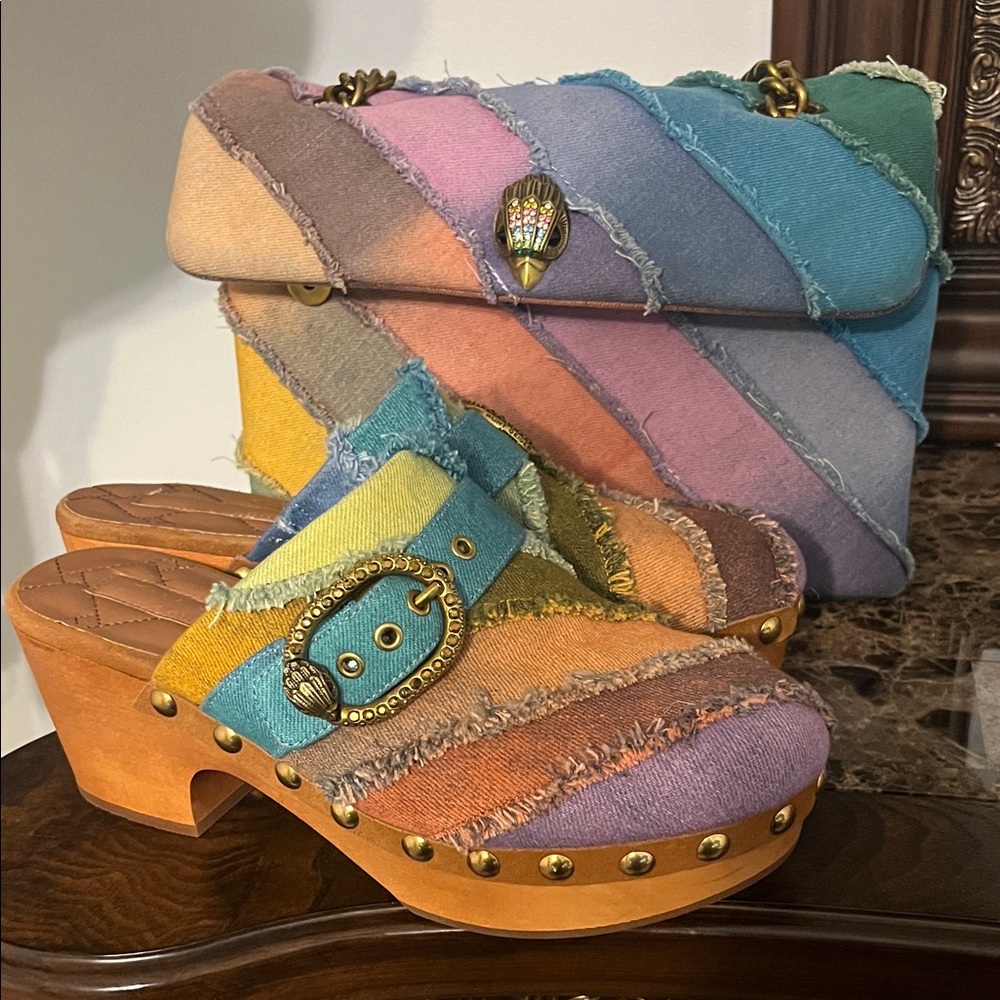 Kurt Geiger Multicolor Patchwork Mules - image 1